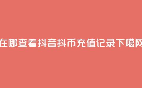 在哪查看抖音抖币充值记录? 第1张 在哪查看抖音抖币充值记录? 第1张
